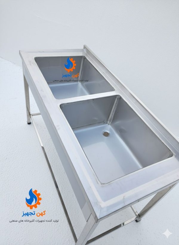 سینک صنعتی جوشی کهن تجهیز ساخت در ابعاد سفارشی و استاندارد